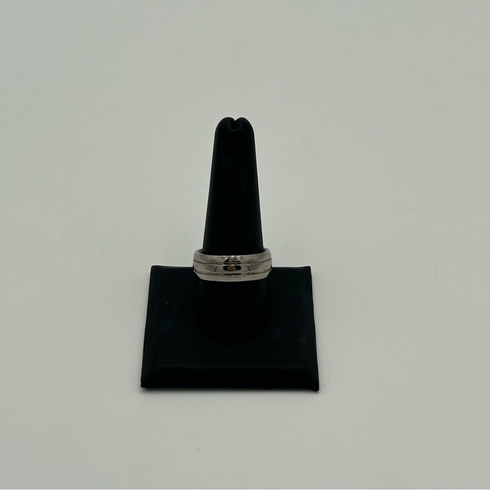 Silver Titanium Band Ring